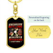 We Owe Illegals Nothing We Owe Our Veterans Everything Dog Tag Keychain