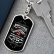 Before You Break Into My House Dog Tag Keychain