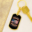 Being A Wife Is A Choice, Being A Veteran's Wife Is A Privilege Dog Tag Keychain