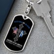 Scottish By Blood American By Birth Patriot By Choice Dog Tag Keychain