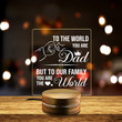 Gifts For Dad Acrylic Night Light Dad Gifts From Daughter Son Christmas Father's Day Thanksgiving Gift