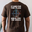Stand For The Flag Kneel For The American Flag Cross T-Shirt