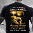 Christian Shirt, Way Maker Miracle Worker Promise Keeper Lion T-Shirt NV18723