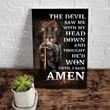 The Devil Saw Me With My Head Down Canvas, Warrior Of Christ