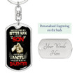 I Asked God To Make Me A Better Man He Sent Me My Son NV10423-1S2 Keychain