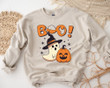 Halloween Boo Sweatshirt, Cute Ghost Pumpkins Sweatshirt, Gift For Men, Women