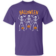 Funny Skeletons Pumpkin Halloween T-Shirt