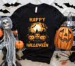 Ghost Pumpkin in the Dark Forest Halloween T-Shirt