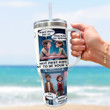 Lasting Love's Journey Together Meaningful Comic Couple Gift 40oz Tumbler With Handle