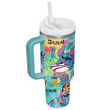 Stitch Cartoon Monster Surfing Summer Day Stanley Cup