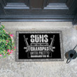 Veteran Doormat, Welcome Rug, Guns Don't Kill Grandpas With Pretty Granddaughters Do Grandpa, Papa, Gift For Dad - ATMTEE