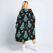 Christmas Tree Candy Canes And Socks Hoodie Blanket