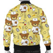 Nurse Teddy Bear Pattern 3d Printed Unisex Bomber Jacket