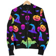 Colorful Halloween Background 3d Printed Unisex Bomber Jacket