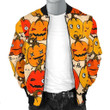 Halloween Emotion Pumpkin Pattern 3d Printed Unisex Bomber Jacket