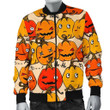 Halloween Emotion Pumpkin Pattern 3d Printed Unisex Bomber Jacket