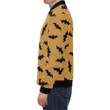 Black Bat Halloween's Day Pattern 3d Printed Unisex Bomber Jacket
