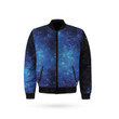 Cancer Zodiac Blue Galaxy Background Printed Unisex Bomber Jacket