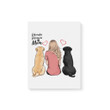 Labrador Retriever Yello Black Long Blond Mom Gift For Dog Lovers Matte Canvas
