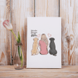 Labrador Retriever Yello Black Long Blond Mom Gift For Dog Lovers Matte Canvas