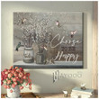 Hummingbird - Matte Canvas - Today I Choose To Be Happy