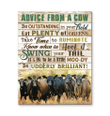Advice From A Cow Matte Canvas