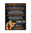 Unique Matte Canvas Gift For Veteran Dad Thank For Everthing