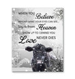 Matte Canvas Gift For Cow Lovers Love Never Dies