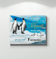 Out Of All The Moments With You Matte Canvas Most Favorite Penguin Gift For Lover