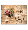Just You Me And The Dogs Matte Canvas Graphic Design For Birthday Gift