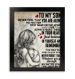 I’m Always Right There In Your Heart Canvas Gift For Son Framed Matte Canvas