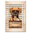 Police Department Pooping In Public Boxer Canvas Gift For Dog Lovers Framed Matte Canvas