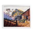 Life Is Better On The Farm Farmer Decoration Gifts Framed Matte Canvas
