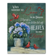 Cardinal Canvas There's A Little Bit Of Heaven In Our Home Framed Matte Canvas