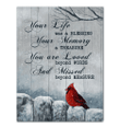 Your Life Was A Blessing You Loved Beyond Words Canvas Framed Matte Canvas