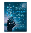 Whisper I Love You To A Butterly Canvas Giving Your Love Framed Matte Canvas