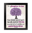 You Are More Than Just A Daughter-in-law Purple Tree Canvas Giving Daughter-in-law Framed Matte Canvas