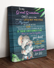 Keep Me In Your Heart Elephant Gigi Gift For Great Grandson Matte Canvas