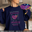 Embroidered Sweatshirt Never Underestimate A January Woman Loves Knitting