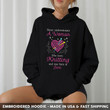 Embroidered Hoodie Never Underestimate A June Woman Loves Knitting