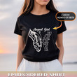 Embroidered T-shirt Custom Month Of Birth Girl She Whispered Back I Am The Storm Butterfly