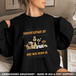 Embroidered Sweatshirt - Never Underestimate An Old Lady Who Loves Dogs And Was Born In November Gift For Dog Lover