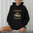 Embroidered Hoodie - Never Underestimate An Old Lady Who Loves Dogs And Was Born In November Gift For Dog Lover