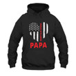 Veteran Gift Ideas Daddy Veteran Myth Legend Papa Heart USA Flag Printed 2D Unisex Hoodie