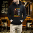 The Devil Saw Me With My Head Down And Though He'd Won Until I Said Amen Christian Jesus Printed 2D Unisex Hoodie