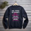 Air Force Veteran's Wife Vintage Tee Patriotic Gifts For Veterans Printed 2D Unisex Sweatshirt