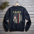 American Flag Proud Us Army Veteran Printed 2D Unisex Sweatshirt