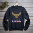 4th Of July American Flag Veterans Patriotic Eagle Gifts Printed 2D Unisex Sweatshirt