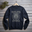 Black King I Am Who I Am Your Approval Isn't Needed Printed 2D Unisex Sweatshirt
