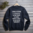 Female Veteran If I Offend You Cry Me A River Printed 2D Unisex Sweatshirt
